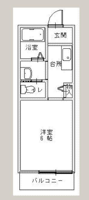 長崎市中園町のアパートの間取り