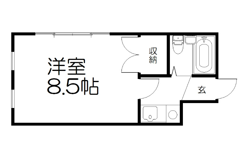 京都市左京区下鴨泉川町のマンションの間取り