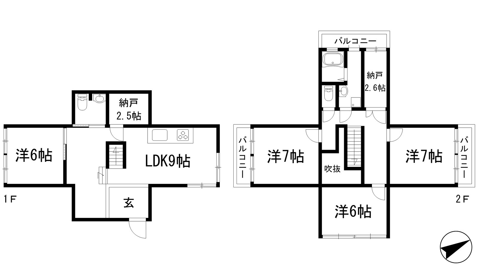 仁川百合野町戸建の間取り