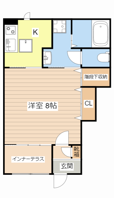 米原市下多良のアパートの間取り