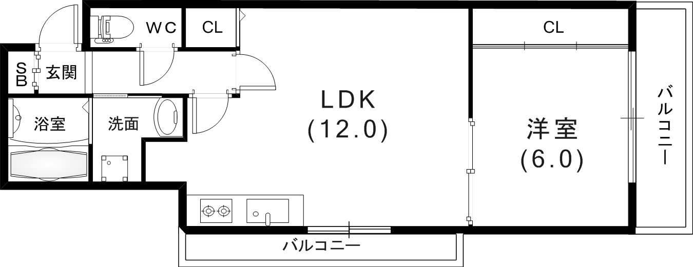 サウサリートコウベの間取り