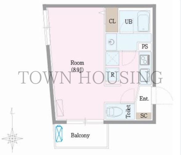 新宿区早稲田南町のマンションの間取り