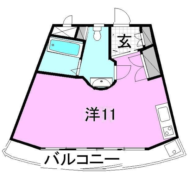 伊予郡砥部町高尾田のマンションの間取り