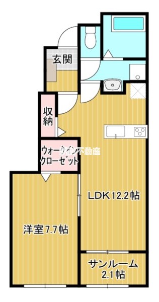 朝倉郡筑前町高田のアパートの間取り