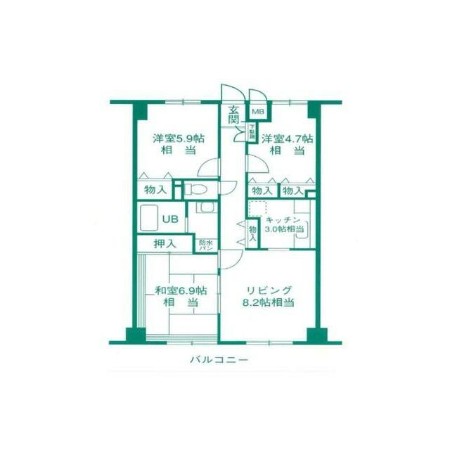 【セザンつくし野の間取り】