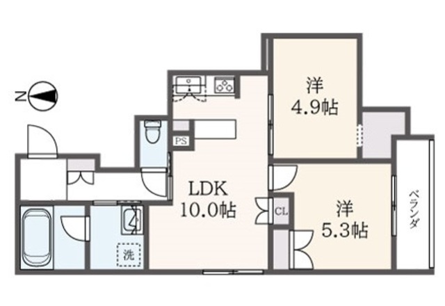 【世田谷区北沢のマンションの間取り】