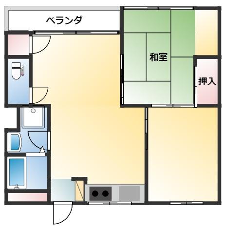 周南市河東町のマンションの間取り