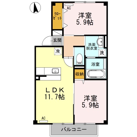 エスパース　C棟の間取り