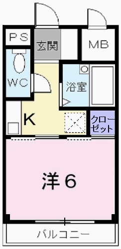 姫路市飾磨区中野田のマンションの間取り