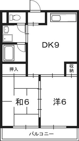 香南市野市町西野のマンションの間取り