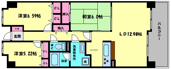 グランソレイユ日本橋の間取り