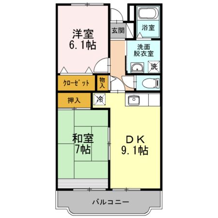 田方郡函南町平井のマンションの間取り