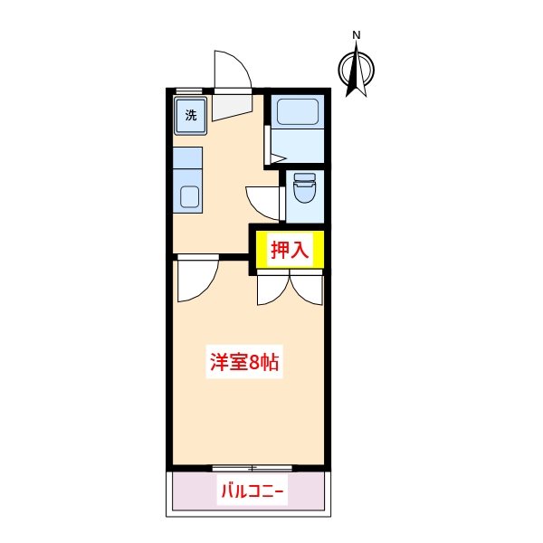 霧島市国分府中町のアパートの間取り