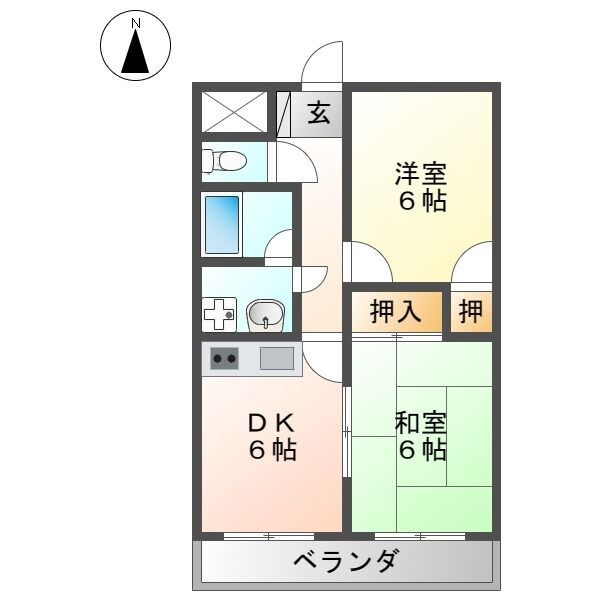 瀬戸市陶原町のマンションの間取り