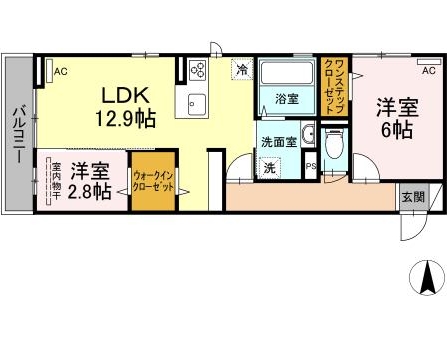 プレジデント持田　A棟の間取り