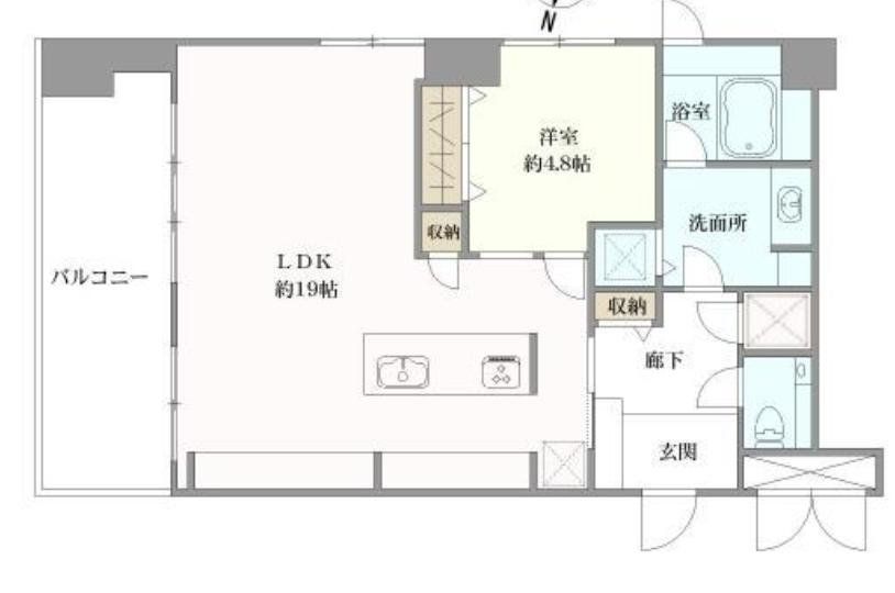 福岡市早良区西新のマンションの間取り