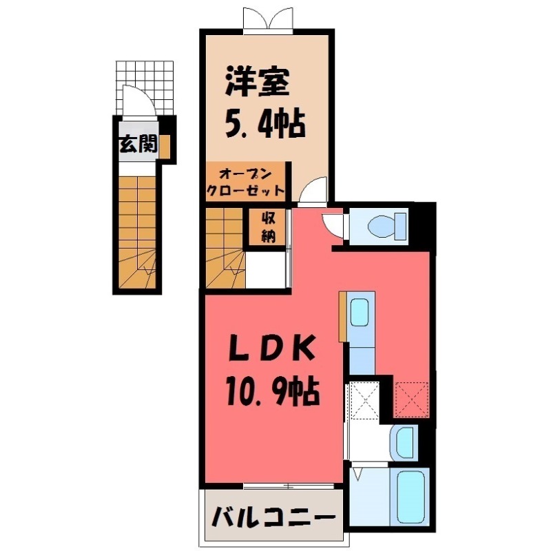 西メイトの間取り