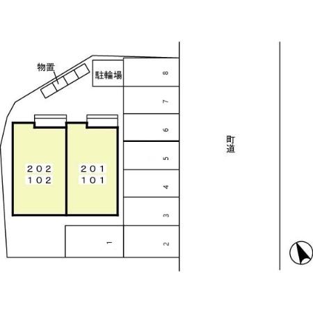 【セジュール平野の駐車場】