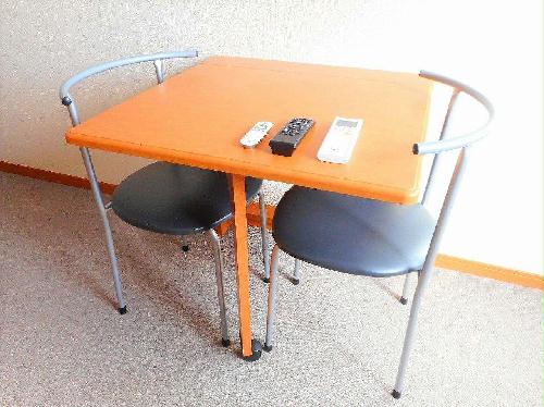 居室・リビング　テーブルは折り畳み式です