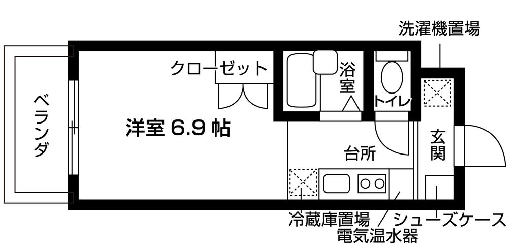 清瀬松山学生マンションアトムスの間取り