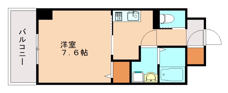 北九州市戸畑区中原西のマンションの間取り