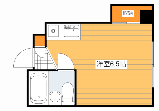 広島市中区河原町のマンションの間取り