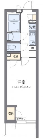 川崎市川崎区追分町のマンションの間取り