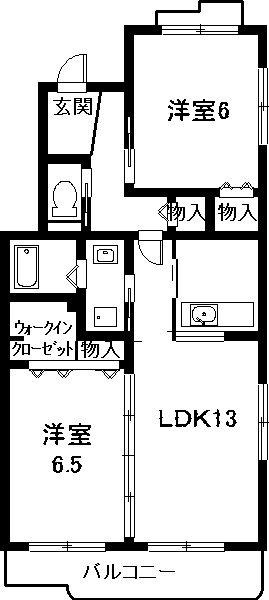 愛知郡東郷町大字和合のマンションの間取り