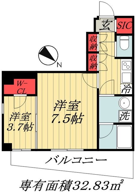 市川市行徳駅前のマンションの間取り