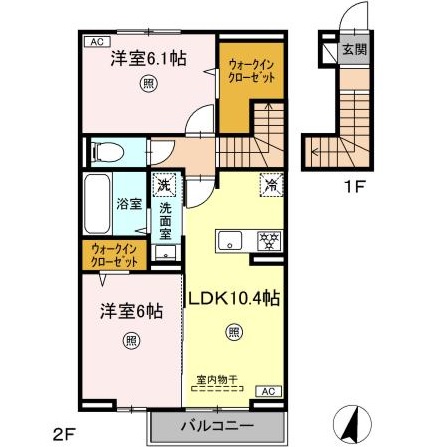 ロイヤルタウン上峰　Aの間取り