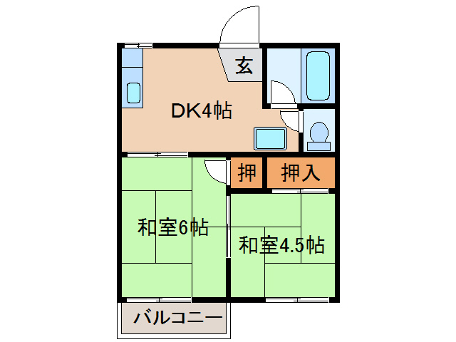 ハイコーポ有原の間取り