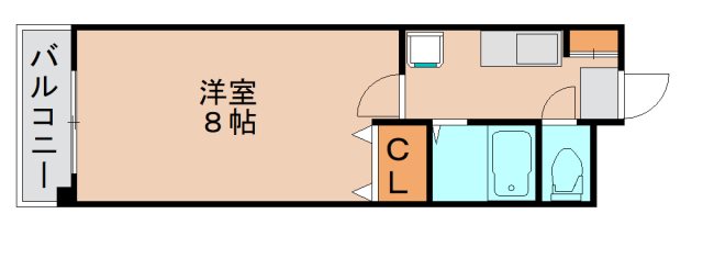 スタジオアパートメントオクダの間取り