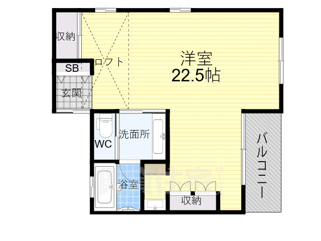 奈良市学園南のアパートの間取り