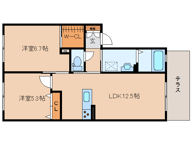 グリーンメゾン菰川A棟の間取り