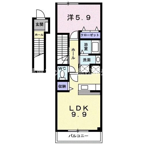 イリス　セゾン　Ａの間取り