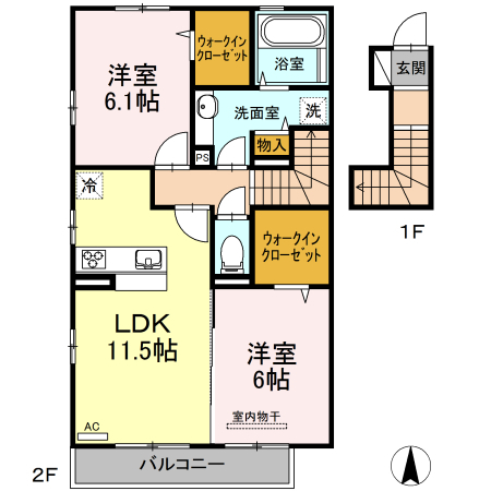 セジュール　ル　ヴァンの間取り