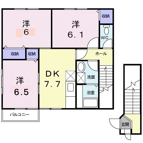 【エメラルド牟礼　Ａの間取り】