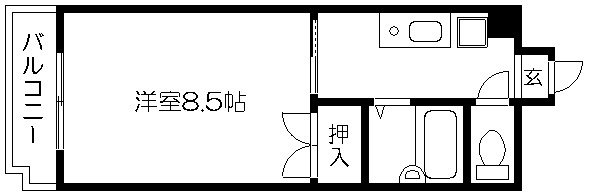 京都市中京区俵屋町のマンションの間取り