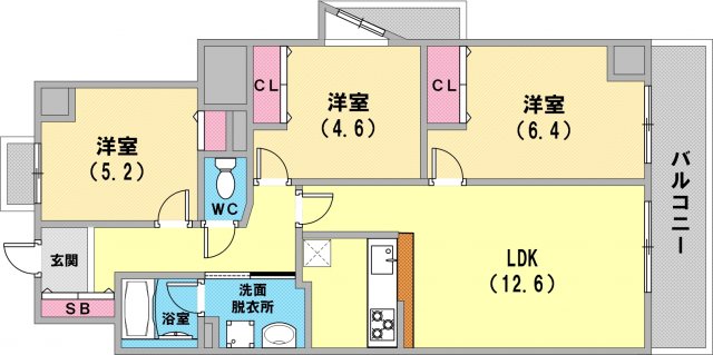 グランドメゾン神戸本山の間取り