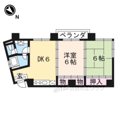 大津市錦織のマンションの間取り