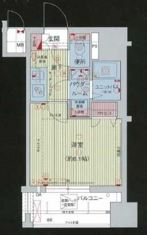 文京区本駒込のマンションの間取り