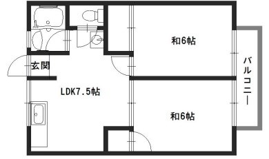 姫路市手柄のアパートの間取り