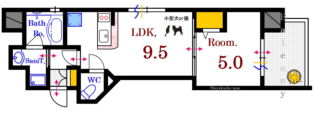 BAUHAUS河原町　NO27の間取り