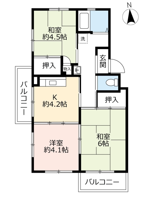 ＵＲ徳力の間取り