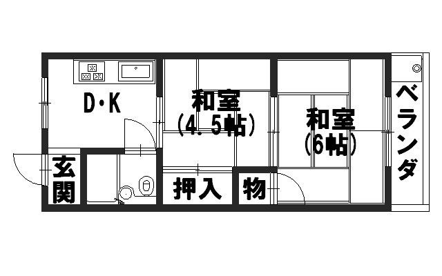 西野ハイツの間取り