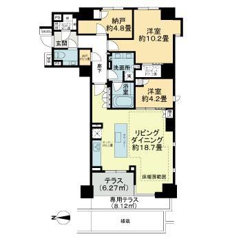 港区高輪のマンションの間取り