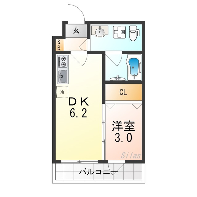 THE GARNET SUITE RESIDENCE 西院IIの間取り