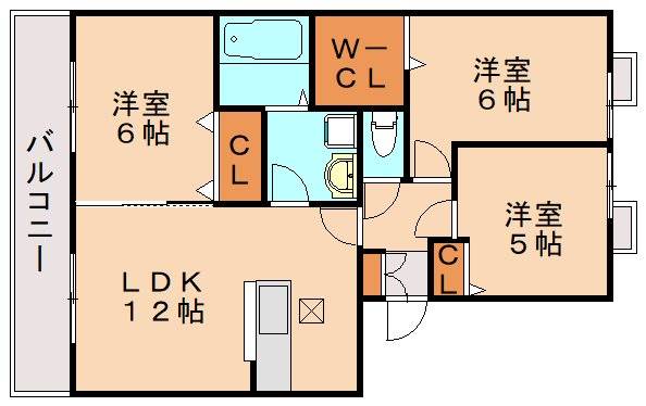 クレールアソウの間取り