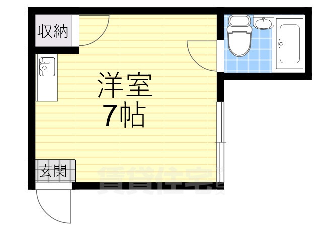 大阪市住之江区粉浜のマンションの間取り