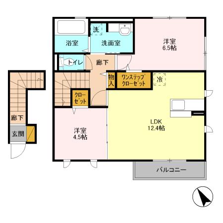 習志野市藤崎のアパートの間取り